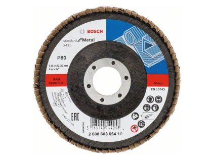 Bosch Lamelový brúsny kotúč X431, Standard for Metal 115 mm, K80 | ajtech.sk