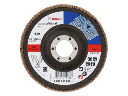 Bosch Lamelový brúsny kotúč X431, Standard for Metal 115 mm, K120 | ajtech.sk