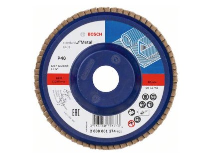 Bosch Lamelový brúsny kotúč X431, Standard for Metal 125 mm, K40 | ajtech.sk