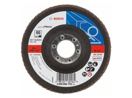 Bosch Lamelový brúsny kotúč X551 Expert for Metal 115 mm, K60 | ajtech.sk