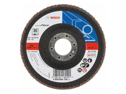 Bosch Lamelový brúsny kotúč X551 Expert for Metal 115 mm, K80 | ajtech.sk