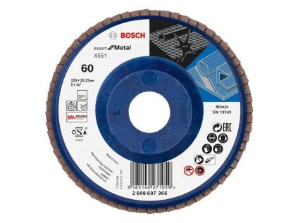 Bosch Lamelový brúsny kotúč X551 Expert for Metal 125 mm, K60 | ajtech.sk