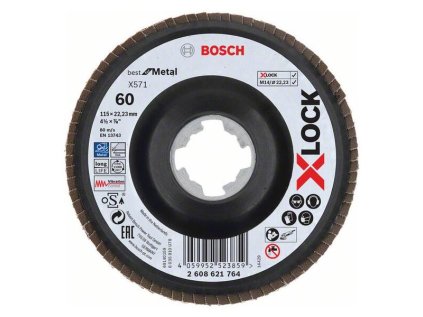 Bosch Lamelový brúsny kotúč X571 X-Lock Best for Metal, 115  mm,  K60 | ajtech.sk