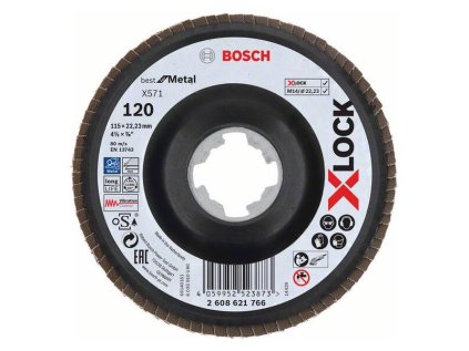 Bosch Lamelový brúsny kotúč X571 X-Lock Best for Metal, 115 mm, K120 | ajtech.sk