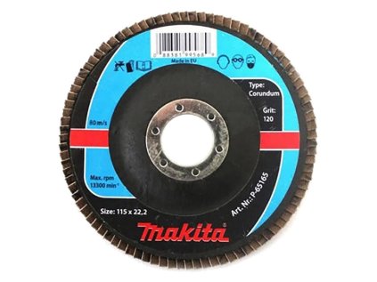 Makita Lamelové brúsny kotúč na oceľ 115 mm / 22,23 mm, K120, P-65165 | ajtech.sk