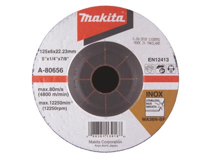 Makita Brúsny kotúč na nehrdzavejúcu oceľ 125 x 22,23 mm, A-80656 | ajtech.sk