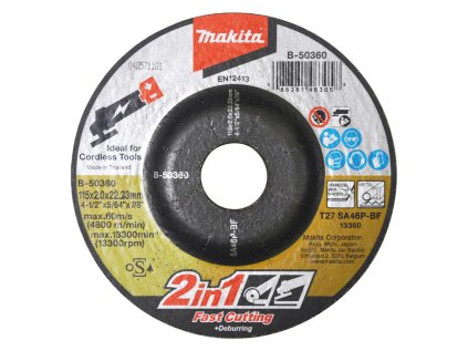 Makita Brúsný a rezný kotúč 115 x 22,23 mm, B-50360 | ajtech.sk