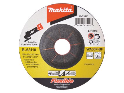 Makita Flexbilný brúsny kotúč 125 x 22,23 mm, B-53110 | ajtech.sk