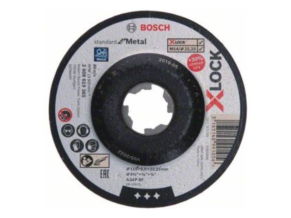 Bosch Brusný kotoč X-LOCK Standard for Metal T27 A 24 P BF 115 x 22,23 x 6mm | ajtech.sk