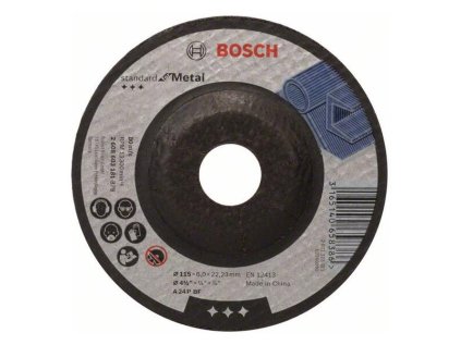 BOSCH Brúsny kotúč s prelisom Standard for Metal A 24 P BF 115 x 22,23 x 6,0 mm | ajtech.sk