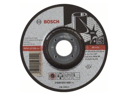 Bosch Brúsny kotuč s prelisom Expert for Inox AS 30 S  BF 125 x 22,23 x 6,0mm | ajtech.sk
