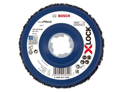 Bosch Čistiaci kotúč na kov N377 X-LOCK, 115 mm | ajtech.sk
