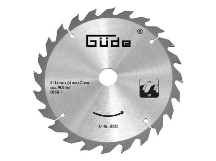 GÜDE HM 165 x 20 24Z Pílový kotúč na drevo | ajtech.sk