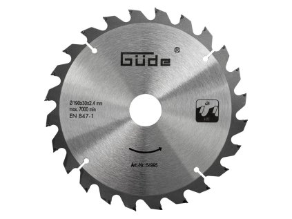 GÜDE Pílový kotúč HM 190 x 30 mm 24Z, 54995 | ajtech.sk