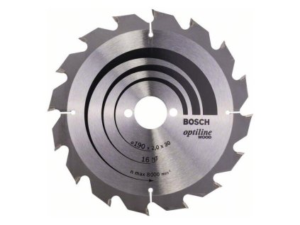 Bosch Pílový kotúč Optiline for Wood 190 x 30 x 2,0mm Z16 | ajtech.sk