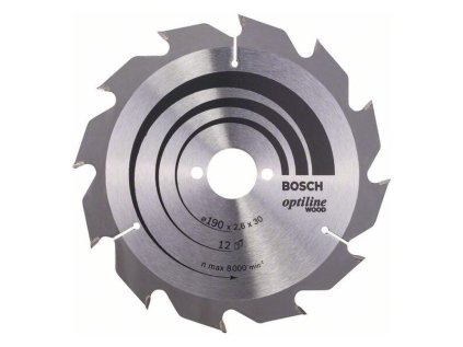 Bosch Pílový kotúč Optiline for Wood 190 x 30 x 2,6mm Z12 | ajtech.sk