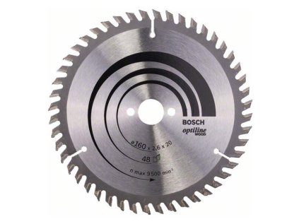 Bosch Pílový kotúč Optiline for Wood 160 x 20/16 x 2,6mm Z48 | ajtech.sk