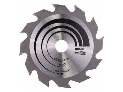 Bosch Pílový kotúč Optiline for Wood 140 x 20/12,7 x 2,4mm Z12 | ajtech.sk
