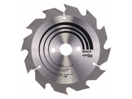 Bosch Pílový kotúč Optiline for Wood 150 x 20/16 x 2,4mm Z12 | ajtech.sk