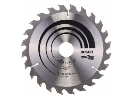 Bosch Pílový kotúč Optiline for Wood 184 x 30 x 2,6mm Z24 | ajtech.sk
