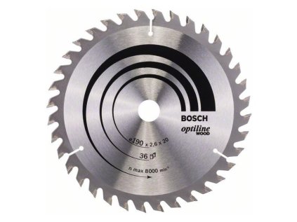 Bosch Pílový kotúč Optiline for Wood 190 x 20/16 x 2,6mm Z36 | ajtech.sk