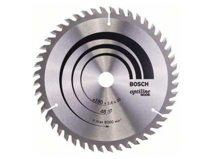 Bosch Pílový kotúč Optiline for Wood 190 x 20/16 x 2,6mm Z48 | ajtech.sk