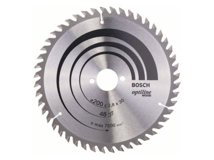 Bosch Pílový kotúč Optiline for Wood 200 x 30 x 2,8mm Z48 | ajtech.sk