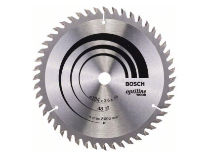 Bosch Pílový kotúč Optiline for Wood 184 x 16 x 2,6mm Z48 | ajtech.sk
