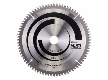 Bosch Pílový kotúč Multi Material 260 x 30 x 3,2mm Z80 | ajtech.sk