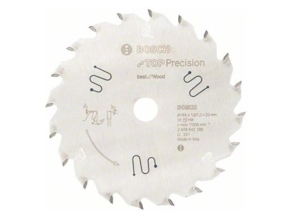 Bosch Pílový kotúč Top Precision Best for Wood 165 x 20 x 1,8 mm Z20 | ajtech.sk