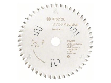 Bosch Pílový kotúč Top Precision Best for Wood 165 x 20 x 1,8 mm Z48 | ajtech.sk