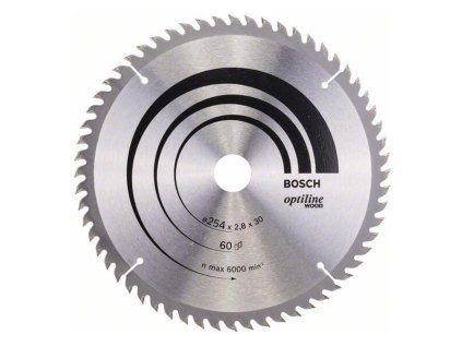 Bosch Pílový kotúč Optiline for Wood 254 x 30 x 2,8mm Z60 | ajtech.sk