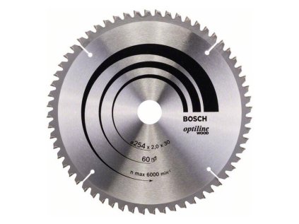 Bosch Pílový kotúč Optiline for Wood 254 x 30 x 2,0mm Z60 | ajtech.sk