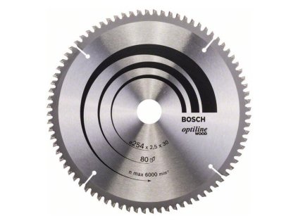 Bosch Pílový kotúč Optiline for Wood 254 x 30 x 2,5mm Z80 | ajtech.sk