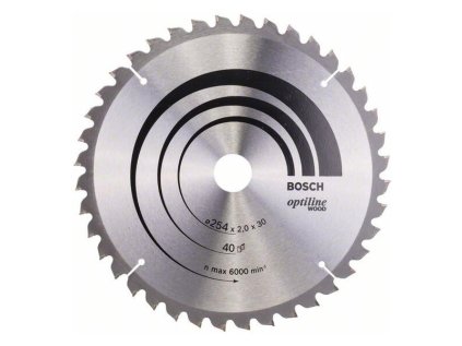 Bosch Pílový kotúč Optiline for Wood 254 x 30 x 2,0mm Z40 | ajtech.sk