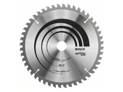 Bosch Pílový kotúč Optiline for Wood 260 x 30 x 3,2mm Z48 | ajtech.sk