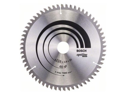 Bosch Pílový kotúč Optiline for Wood 216 x 30 x 2,8mm Z60 | ajtech.sk