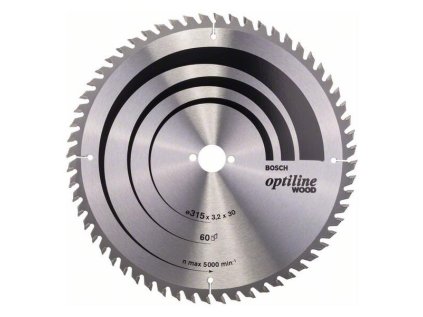 Bosch Pílový kotúč Optiline for Wood 315 x 30 x 3,2mm Z60 | ajtech.sk