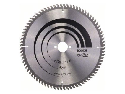 Bosch Pílový kotúč Optiline for Wood 250 x 30 x 3,2mm Z80 | ajtech.sk