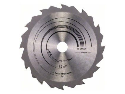 Bosch Pílový kotúč Speedline Wood 165 x 20/16 x 1,7mm Z12 | ajtech.sk