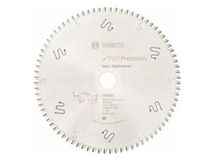 Bosch Pílový kotúč Top Precision Best for Multi Material 254 x 30 x 2,3 mm Z80 | ajtech.sk