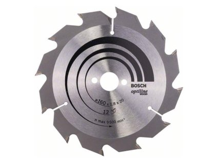 Bosch Pílový kotúč Optiline for Wood 160 x 20/16 x 1,8mm Z12 | ajtech.sk