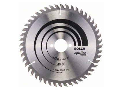 Bosch Pílový kotúč Optiline for Wood 190 x 30 x 2,6mm Z48 | ajtech.sk