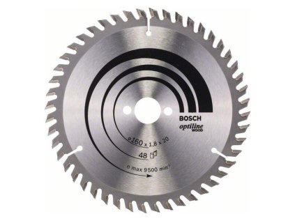 Bosch Pílový kotúč Optiline for Wood 160 x 20/16 x 1,8mm Z48 | ajtech.sk
