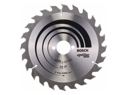 Bosch Pílový kotúč Optiline for Wood 190 x 30 x 2,0mm Z24 | ajtech.sk
