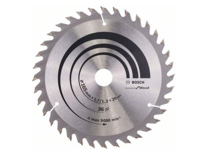 Bosch Pílový kotúč Optiline for Wood 165 x 20/16 x 1,7mm Z36 | ajtech.sk