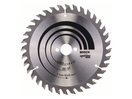 Bosch Pílový kotúč Optiline for Wood 160 x 20/16 x 2,6mm Z36 | ajtech.sk