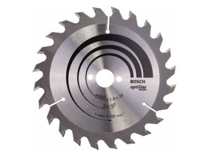Bosch Pílový kotúč Optiline for Wood 160 x 20/16 x 1,8mm Z24 | ajtech.sk