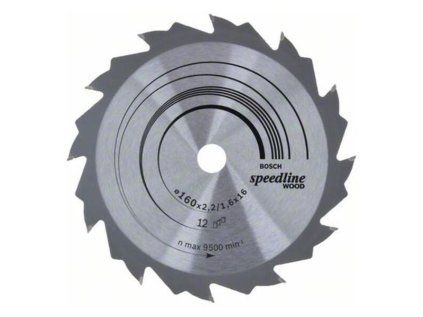Bosch Pílový kotúč Speedline Wood 160 x 16 x 2,2mm Z12 | ajtech.sk