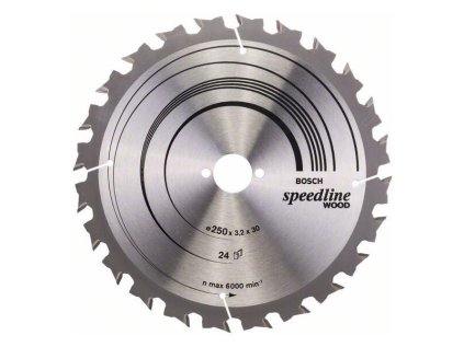 Bosch Pílový kotúč Speedline Wood 250 x 30 x 3,2mm Z24 | ajtech.sk